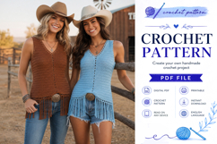 Fringe Tank Top Crochet Pattern PDF Product Image 4