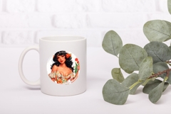 Pin Up Girl Illustration, Cartoon Girl Sublimation Design Product Image 3