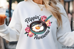 Flippin&#039; Awesome PNG, Vintage Kitchen Sublimation PNG Product Image 1