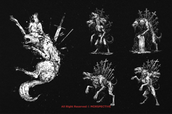 10 Bundle Dark Art Undead Wolf Zombie Vampire Skull Beast Product Image 5
