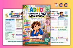 ADHD Homework & Focus Workbook Product Image 3