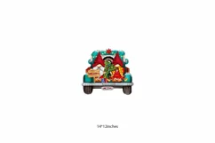 Christmas Blue Truck, Christmas gnomes, car with Christmas Product Image 3