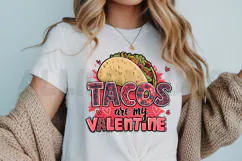 Tacos are my Valentine PNG, Valentine Day Sublimation PNG Product Image 3