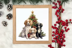 Christmas Tree With Many Dogs Clipart PNG Product Image 3