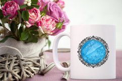 12 Blue watercolor circles, Blue watercolor dots Product Image 3