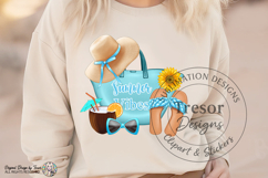 Summer Vibes Beach Tote Graphic Tee Tropical Vacation Style Product Image 4