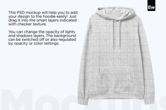 Heather Hoodie Front View PSD Mockup Product Image 3