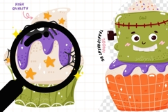 Spooky Halloween Cupcake Clipart Halloween Dessert PNG Product Image 3