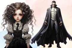 Gothic Antique Halloween Sublimation Clipart, Antique Hallow Product Image 4