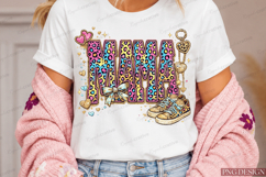 mama png, mama shirt, leopard mama, colorful leopard, rainbo Product Image 2