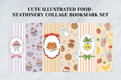 Cute Illustrated Food &amp; Stationery Collage Bookmark Set Product Image 3