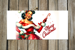 Christmas Pin up Girl | 4 vintage Sublimation Mug design PL Product Image 3