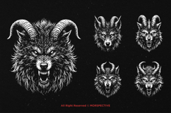 10 Bundle Dark Art Wolf Horn Scary Horror Beast Monster Product Image 5