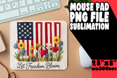 Playful Mouse Mat Sublimation PNG, Patriotic Product Image 1