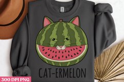 Cat-ermelon PNG, Funny Animal Puns Sublimation PNG Product Image 3