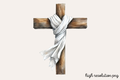 Christian Easter Watercolor Clipart PNG Product Image 1