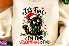 It's Fine I'm Fine Everything is Fine PNG, Christmas PNG Product Image 4