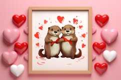 Valentines Day Animal Couple Sublimation, Christmas Clipart Product Image 3