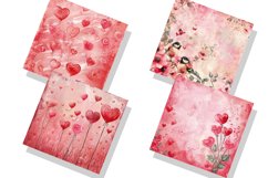 Dreamy Alcohol Ink &amp; Sparkling Hearts Digital Paper Bundle Product Image 3
