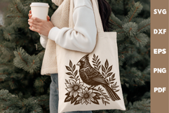 Cardinal Bird laser SVG PNG| Christmas Design Product Image 3