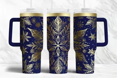 Tumbler laser svg| 40oz Tumbler Christmas Snowflakes wrap Product Image 2