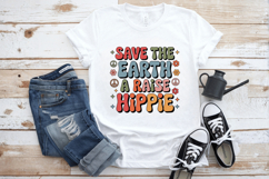 Save the earth a raise hippie PNG Sublimation | Earth Day PN Product Image 1