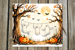 Cute ghost | Funny Halloween Skinny tumbler sublimation Product Image 3