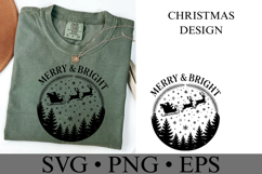 Merry &amp; Bright Svg | Christmas svg | Shirt Svg Product Image 3