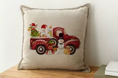 Snowmen and reindeer with gifts on the Christmas truck! Product Image 4
