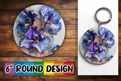Golden Blossom Round Sublimation Charms Product Image 1