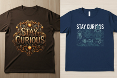 STAY CURIOUS T-SHIRT DESIGNS Product Image 3