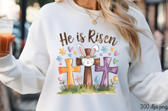 He is risen! PNG, Retro Easter Day Sublimation PNG Product Image 3