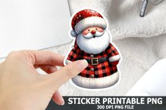 Christmas Santa Sticker| Christmas Sticker PNG Design Product Image 1