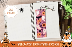 Halloween Pumpkins Bookmark, Halloween Bats Bookmark PNG Product Image 1