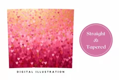 Glitter Love Hearts Tumbler, Valentine's Day Tumbler Wrap Product Image 3