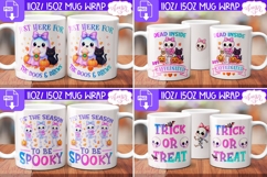 BUNDLE Halloween Mug Wrap PNG, Cute Halloween Mug Template Product Image 4
