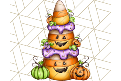 Whimsical Halloween Cake Clipart PNG, Spooky Desserts Product Image 3