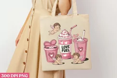 Love fuel PNG, Coffee Valentines day Sublimation PNG Product Image 3
