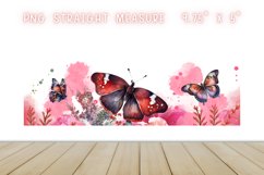 Butterfly flower watercolor 16oz Libby Glass Can Product Image 2