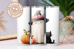 Watercolor Halloween Backgrounds, Halloween Ghost PNG Product Image 3