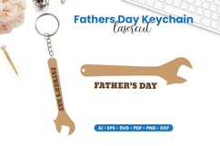 Dad Keychain Lasercut - Fathers Day Keychain Lasercut Product Image 1