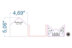 Christmas Envelope SVG laser cut file for Glowforge Product Image 4
