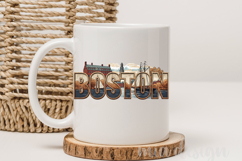 Boston Massachusetts PNG, Vintage Sailing Harbor Sublimation Product Image 3