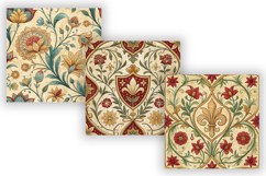 Medieval Seamless Digital Paper Pack, Vintage Heraldic Product Image 3