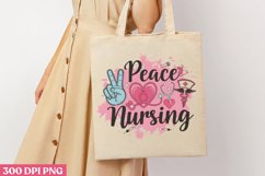 Peace nursing PNG, Nurse Sublimation PNG Product Image 3