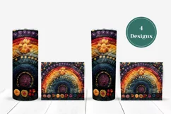 Embroidery Tumbler Sublimation, Floral Tumbler Wrap Design Product Image 3