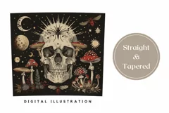 Gothic Skull Tumbler Wrap Design, Mystical Tumbler Design Product Image 3