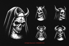 10 Bundle Dark Art Skull Nun Demon Devil Women Heretic Product Image 5