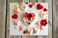 Love Hearts | 4 Skinny tumbler sublimation designs P Product Image 3