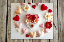 Love Hearts | 4 Skinny tumbler sublimation designs P Product Image 3